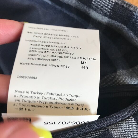 Blue & Grey Check Hugo Boss Wool Blazer - Picture 15 of 16